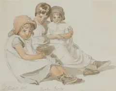 Joshua Cristall, Untitled, pencil and watercolour heightened with white 16.5 x 21cm