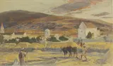 John Fulleylove, Untitled, pencil and watercolour 14 x 24cm Exhibited: The Fine Art Society