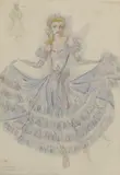 William Henry Mathews, Untitled, pen and ink and watercolour 37 x 25.5cm