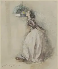 John S. Goodall, Untitled, pen and ink and watercolour heightened with white 18 x 15cm
