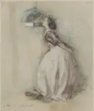 John S. Goodall, Untitled, pen and ink and watercolour heightened with white 18 x 15cm