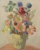 Untitled by Elizabeth Campbell Fisher Clay, oil on canvas 48.5 x 40cm, sold Apr 2023