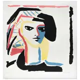 Alfredo Zalce, Cabeza, 1968, Serigrafía 27 / 220