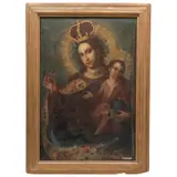 Virgen del Carmen, MÉXICO, PRINCIPIOS DEL SIGLO XIX, Óleo sobre tela