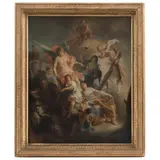 Alegoría del Bien y El Mal, SIGLO XIX, Óleo sobre tela