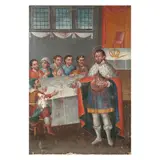 Anónimo, Santo Rey, Óleo sobre tela