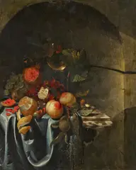 Jan Mortel, Früchtestillleben, Um 1675-1680, Öl auf Holz
