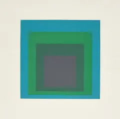 Josef Albers, O-G, 1967, Farbserigrafie auf leichtem Karton