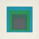 O-G by Josef Albers, 1967, Farbserigrafie auf leichtem Karton, sold Apr 2021