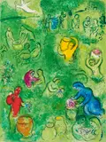 Les Vendanges (Aus: Daphnis et Chloé) by Marc Chagall, 1961, Farblithografie auf Velin, sold Sep 2021