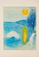 Marc Chagall, La Saison d'Été (Aus: Daphnis et Chloé), 1961, Farblithografie auf Arches (Wasserzeichen)