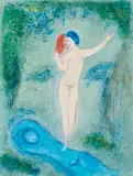 Le Baiser de Chloé (Aus: Daphnis et Chloé) by Marc Chagall, 1961, Farblithografie auf Velin, sold Sep 2021