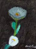 Vladimir Igor'evič Jakovlev, Ohne Titel (Weiße Blumen), 1974, Öl auf Leinwand