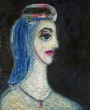 Jürgen Böttcher, "Pariserin", 1993, Öl auf Leinwand