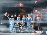 Sławomir Elsner, "Panorama 95 (Duzy Mazy Teatr)", 2006, Öl auf Leinwand