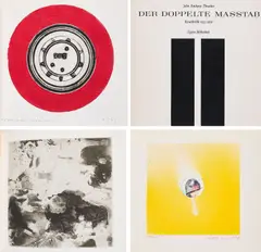 Verschiedene Künstler, John Anthony Thwaites. Der doppelte Maßstab. Kunstkritik 1955-1966, 1967, Künstlerbuch mit 10 eingebundenen Druckgrafiken, u.a. von Rupprecht Geiger, Günter Uecker, Victor Bonato