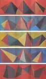 Sol LeWitt, Piramidi, 1986, Jeweils: Farblithografie auf Bütten, 2-afch gefaltet