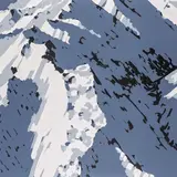 Gerhard Richter, Schweizer Alpen I (A2), 1969, Farbserigrafie auf weißem Halbkarton