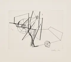 Richard Hamilton, Reaper, 1949/77, Radierung auf J WHATMAN ENGLAND (Wasserzeichen)