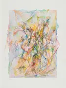 "Verschiedene Eigenschaften" by Bernard Schultze, 1992, kolorierter Farboffset auf Velin, sold May 2021