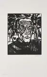 Erich Heckel, Der Zeichner, 1948, Holzschnitt auf Velin