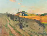 Fritz von Wille, Landschaft mit Burg Kerpen in der Eifel