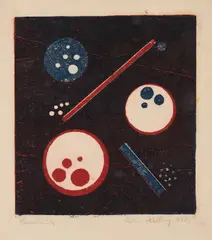 Edmund Kesting, Ohne Titel, 1928, Farbholzschnitt auf dünnem Japan