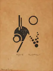Edmund Kesting, Ohne Titel (Sturmzeitung), 1919, Holzschnitt auf Velin