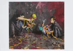 Ich sticht by Jonas Burgert, 2011, Farbiger Offset auf leichtem Offsetkarton, sold Mar 2021