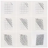 Dóra Maurer, "(de)formation prototypus", 1974, Acht Radierungen auf C.M.FABRIANO (Wasserzeichen)