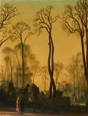 Theo Champion, "Park im Winter", 1933, Öl auf Leinwand