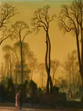 Theo Champion, "Park im Winter", 1933, Öl auf Leinwand
