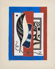 Fernand Léger, La Feuille janue, 1928, Farbpochoir auf Velin