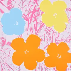 Flowers by Andy Warhol, 1970, Serigrafie auf festem Papier, sold May 2021