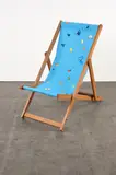 Damien Hirst, Deckchair / blue, 2008, Multiple. Liegestuhl. Farbserigrafie und Holz