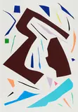Imi Knoebel, Messerschnitte, 1993, Farbserigrafie auf Karton