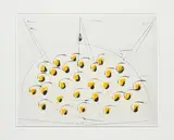 Mario Merz, Ohne Titel, 1988, Farbradierung auf Velin