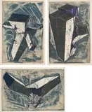Seiko Kawachi, Konvolut von 3 Holzschnitten, 1986, Jeweils Holzschnitt auf Japan