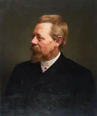 Ernst Bosch, Porträt des Malers Alfred Metzener, Öl auf Leinwand