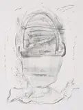 Gerhard Altenbourg, Kopf Erich Ahrendt, 1969, Lithografie auf leichtem Karton