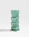 Heinz Mack, Rhythmus und Wachstum, 1998, Bronze, grün patiniert
