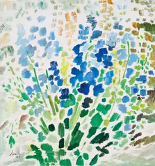 Siegward Sprotte, Ohne Titel (Iris), 2002, Öl auf Leinwand
