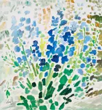 Siegward Sprotte, Ohne Titel (Iris), 2002, Öl auf Leinwand