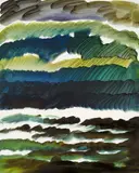 Siegward Sprotte, Meer in der Nacht, 1999, Öl auf Leinwand