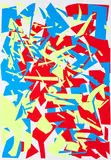 Imi Knoebel, Ohne Titel (Messerschnitt), 1993, Farbserigrafie auf leichtem Karton