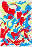 Imi Knoebel, Ohne Titel (Messerschnitt), 1993, Farbserigrafie auf leichtem Karton