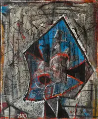 Kopf by Hans Staudacher, 1952, Öl auf Hartfaser, sold Jun 2021