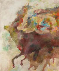 "Vierfüssler" by Bernard Schultze, 2002, Öl auf Leinwand, sold Dec 2021