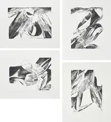 Konvolut von 4 Lithografien by Karl Otto Götz, a) Kelphi I, sold Apr 2021
