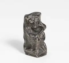 Alfred Hrdlicka, Studie zu Anthropos, 1981, Zinn, versilbert